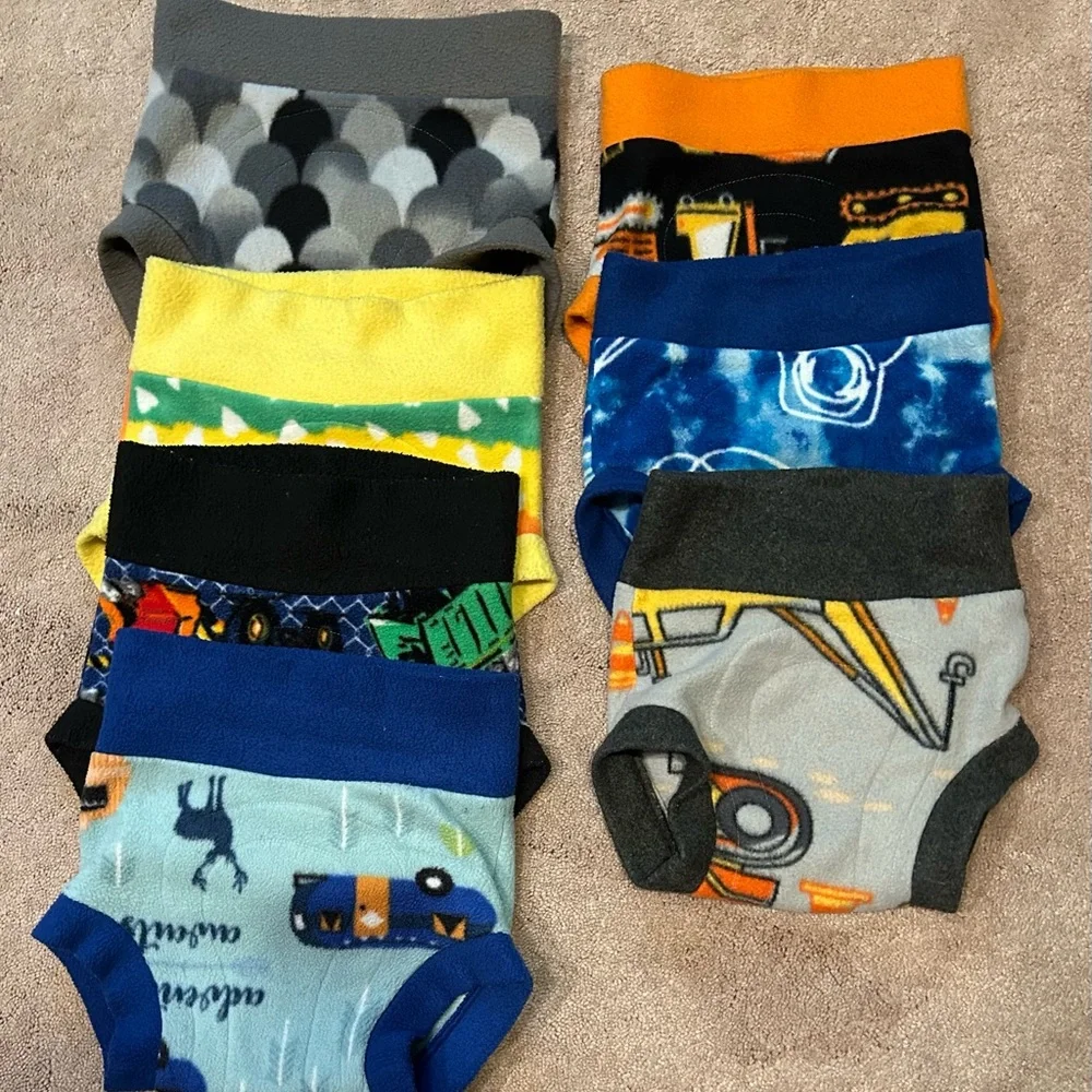 Fleece diaper covers by Lorie